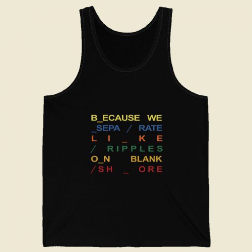 Because In Rainbow Radiohead Album Retro Mens Tank Top