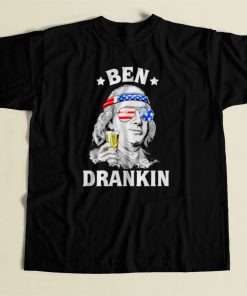 Ben Drankin Benjamin Franklin America 80s Mens T Shirt