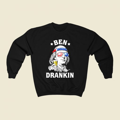 Ben Drankin Benjamin Franklin America 80s Sweatshirt Style