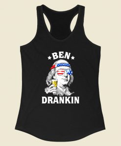 Ben Drankin Benjamin Franklin America Racerback Tank Top