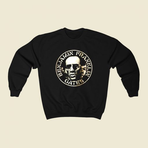 Benjamin Franklin Gates Nicolas Cage 80s Sweatshirt Style