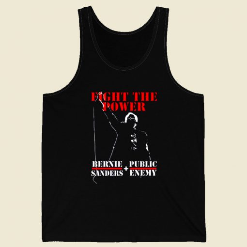 Bernie Sanders Fight The Power And Public Enemy Retro Mens Tank Top