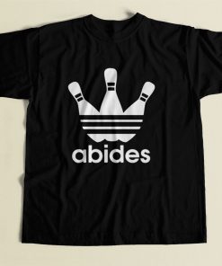 Big Lebowski Bowling Abide 80s Mens T Shirt