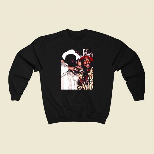 Biggie Smalls With Tupac 80s Sweatshirt Style