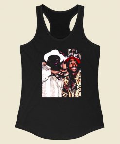 Biggie Smalls With Tupac Racerback Tank Top