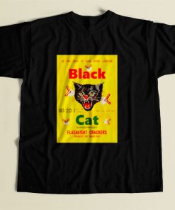 Black Cat Fireworks 80s Mens T Shirt