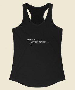 Black Lives Matter Code Racerback Tank Top