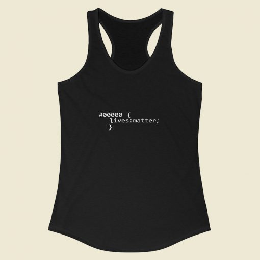 Black Lives Matter Code Racerback Tank Top