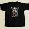 Black Rose Virgin Mary 80s Mens T Shirt