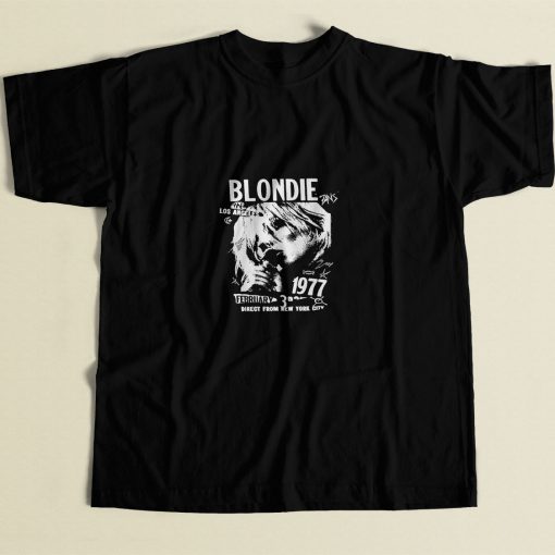 Blondie La 1977 Direct From New York City 80s Mens T Shirt