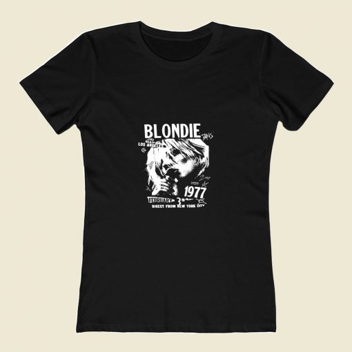 Blondie La 1977 Direct From New York City 80s Womens T shirt