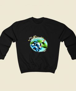 Blueberry Black 80s Sweatshirt Style