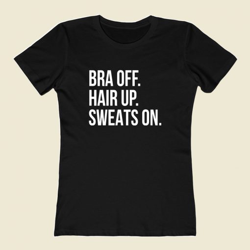 Bra Off Hair Up Women T Shirt Style