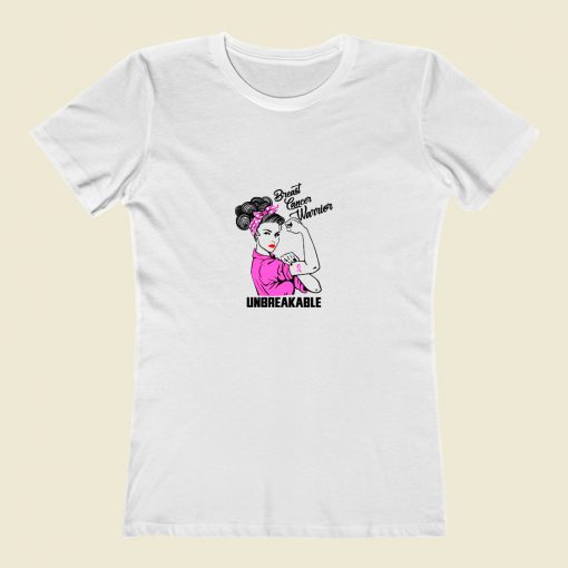 Breast Cancer Warrior Unbreakable Classic Women T Shirt