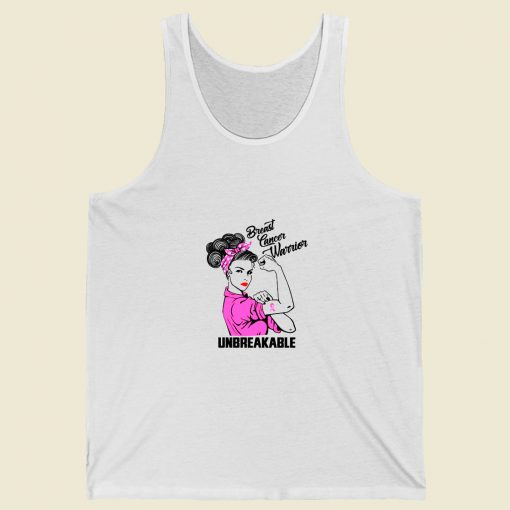 Breast Cancer Warrior Unbreakable Summer Tank Top