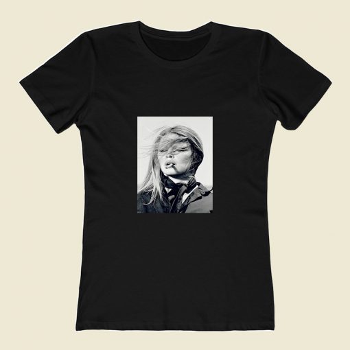 Brigitte Bardot Smoke Cigarette 80s Womens T shirt