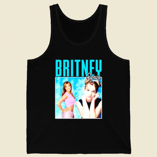 Britney Spears Vintage Retro Mens Tank Top