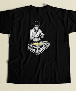 Bruce Lee Dj Kung Fu Funny 80s Mens T Shirt