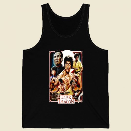 Bruce Lee Enter The Dragon Retro Mens Tank Top