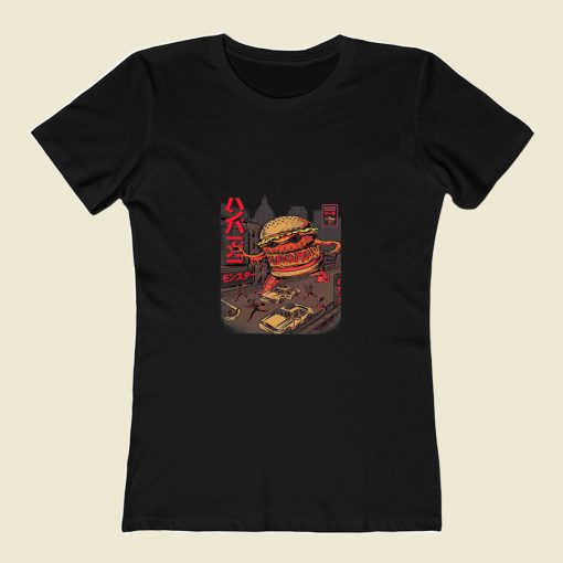 Burger Zilla 80s Womens T shirt