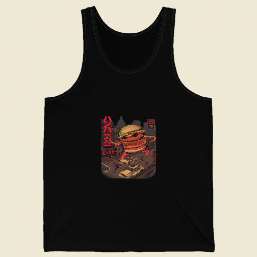 Burger Zilla Retro Mens Tank Top