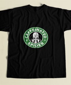 Caffeinated Spider 80s Mens T Shirt