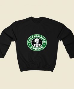 Caffeinated Spider 80s Sweatshirt Style