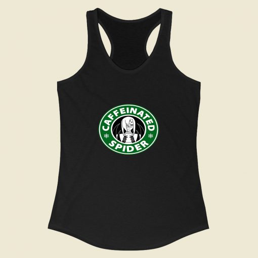 Caffeinated Spider Racerback Tank Top