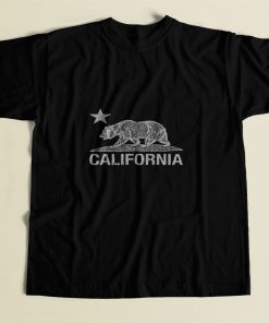 California Vintage White Bear 80s Mens T Shirt