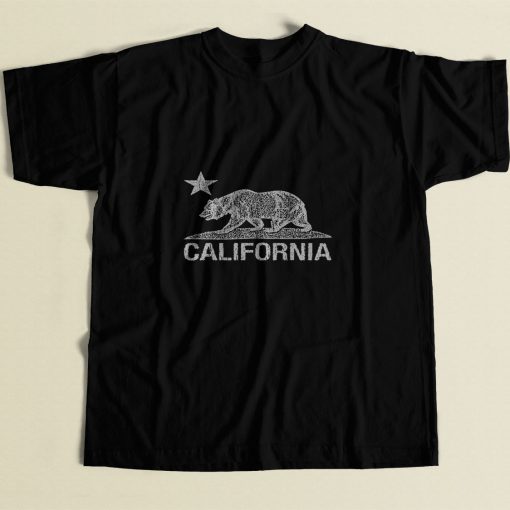 California Vintage White Bear 80s Mens T Shirt