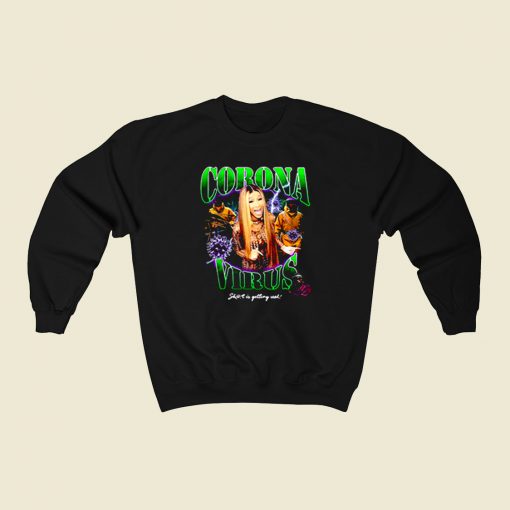 Cardi B Coronavirus Short Is Getting Val 80s Sweatshirt Style