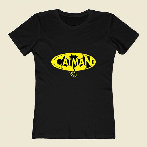 Cat Man 80s Womens T shirt