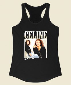 Celine Dion Casual Retro Racerback Tank Top