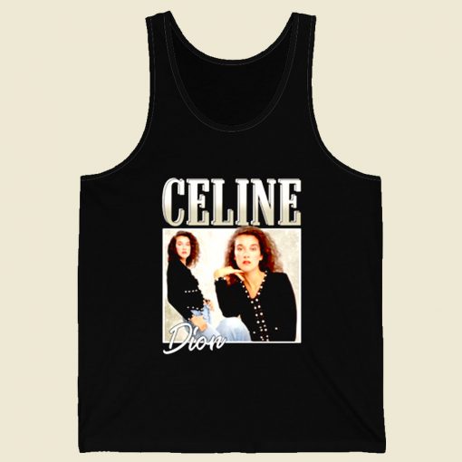 Celine Dion Casual Retro Retro Mens Tank Top