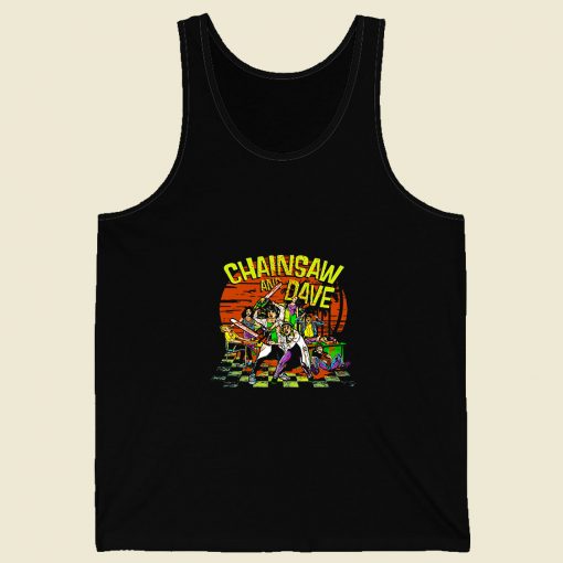 Chainsaw And Dave Summer School Retro Mens Tank Top