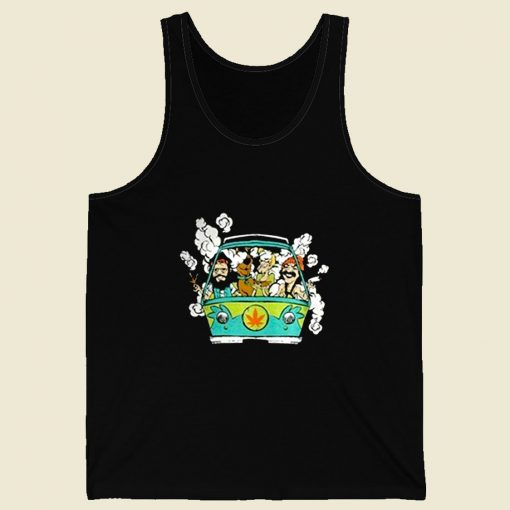 Cheech And Chong With Scooby Retro Mens Tank Top