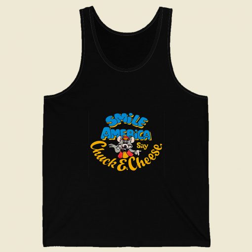 Chuck E Cheese Smile America Retro Mens Tank Top