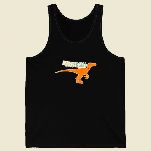 Clever Girl Velociraptor Retro Mens Tank Top