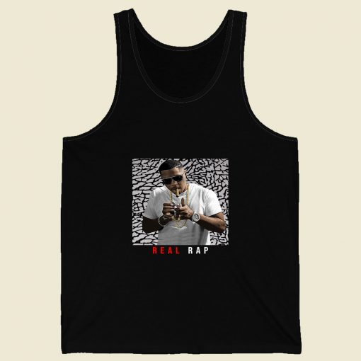 Cool Real Rap Nas Retro Mens Tank Top