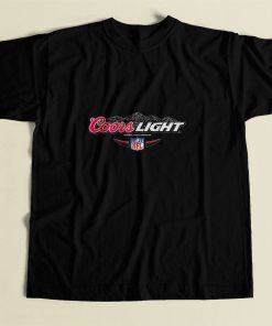 Coors Light Beer Black 80s Mens T Shirt