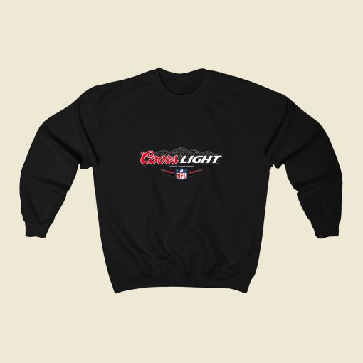 Coors Light Beer Black 80s Sweatshirt Style