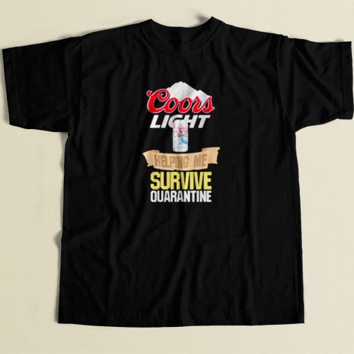 Coors Light Helping Me Survive Quarantine 80s Mens T Shirt