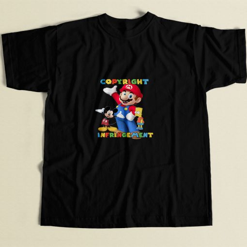 Copyright Infringement Super Mario 80s Mens T Shirt