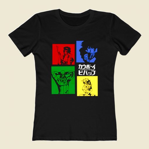 Cowboy Bebop Anime Character 80s Womens T shirt