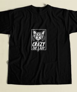 Crazy Cat Lady 80s Mens T Shirt