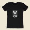 Crazy Cat Lady 80s Womens T shirt