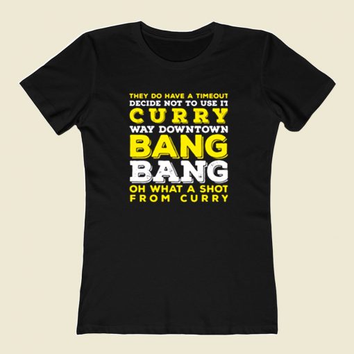 Curry Way Downtown Bang Bang 80s Womens T shirt