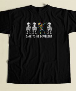 Dare To Be Different Skull 80s Mens T Shirt