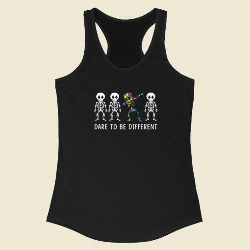 Dare To Be Different Skull Racerback Tank Top