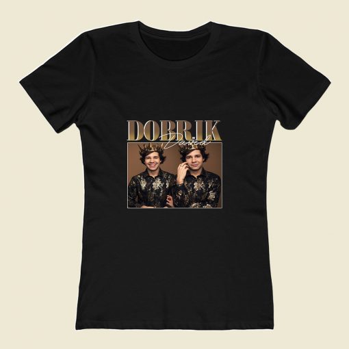 David Dobrik 90s Vintage Black Rapper 80s Womens T shirt